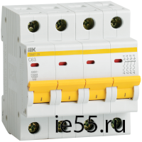 Автоматический выключатель ВА47-29 4Р  2А 4,5кА х-ка D ИЭК